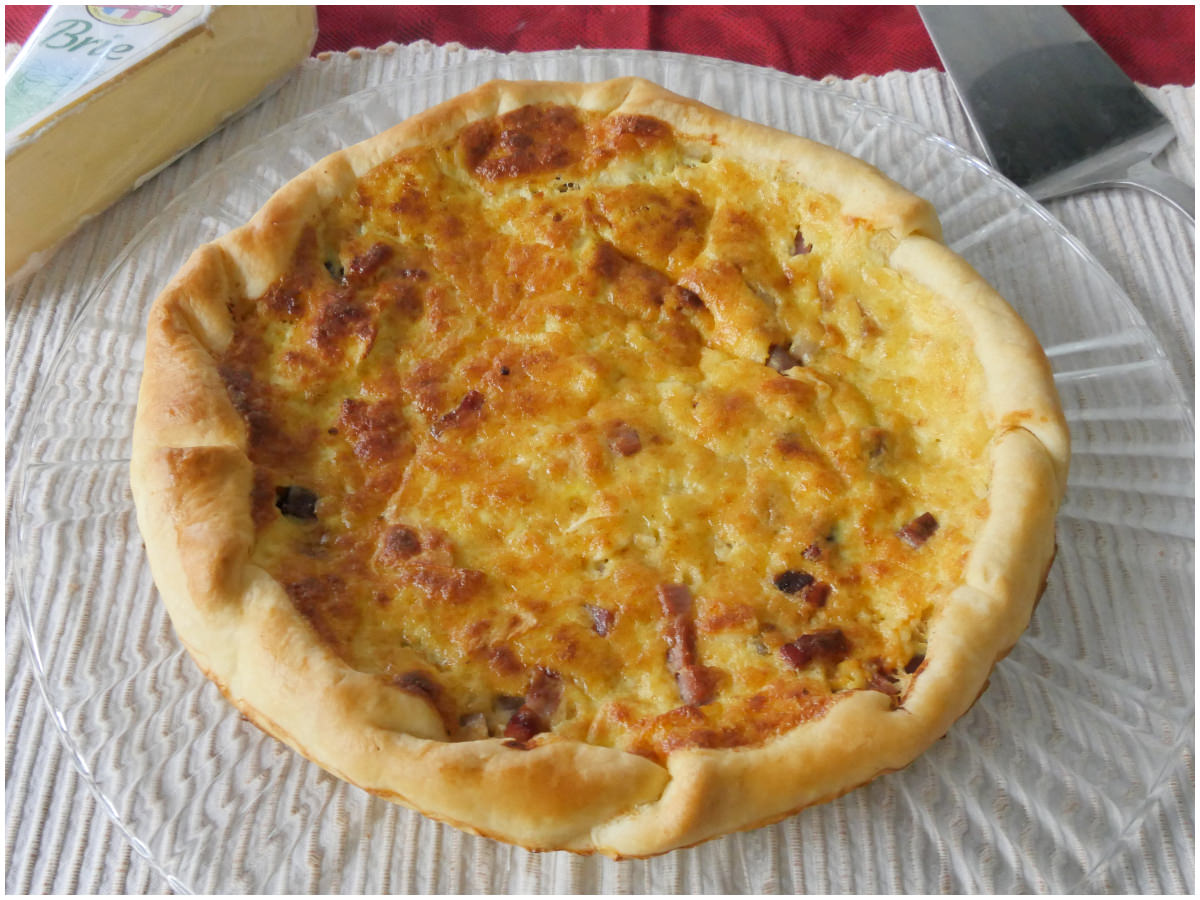 Torta salata speck e brie