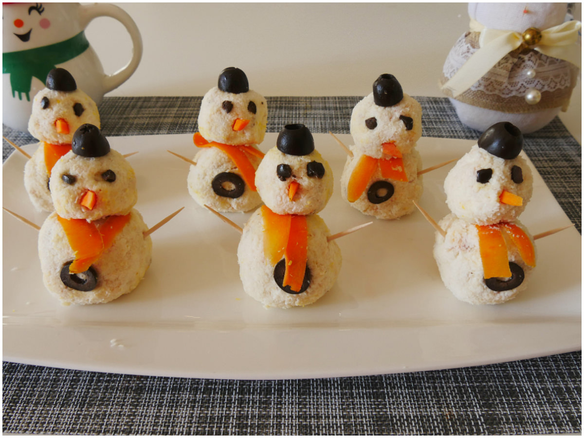 Pupazzi di neve al formaggio