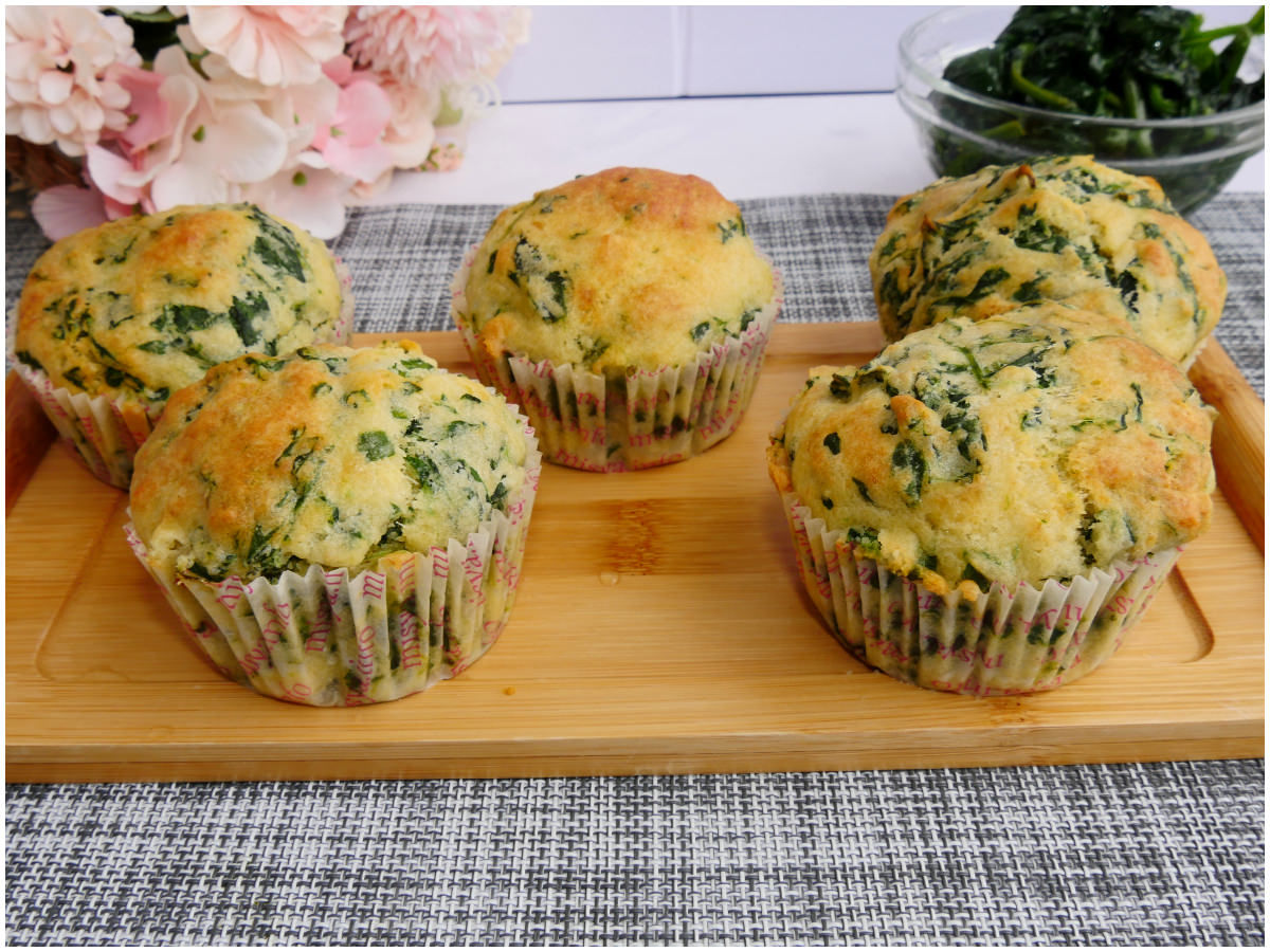 Muffin agli spinaci