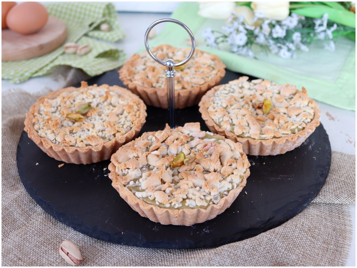 Crostatine al pistacchio