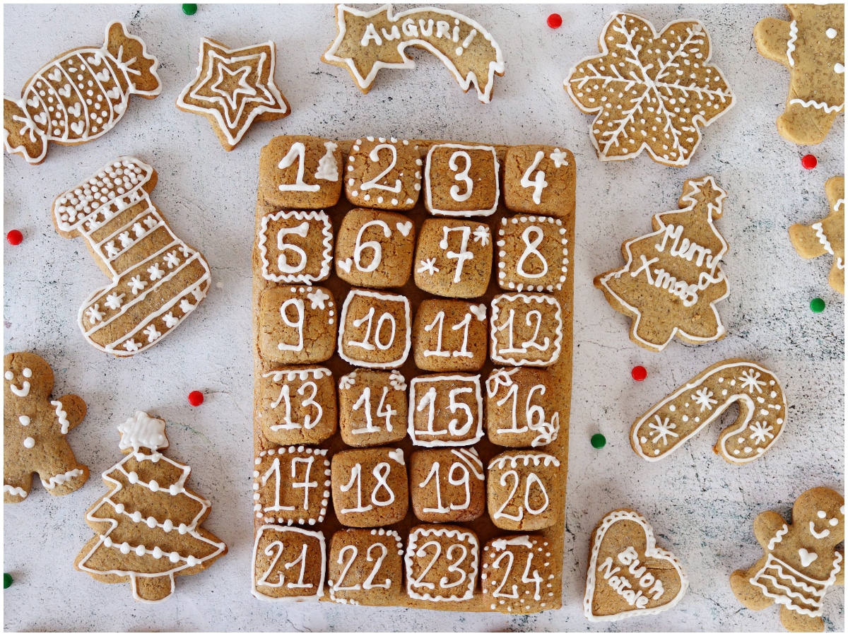 Calendario dell'Avvento di biscotti