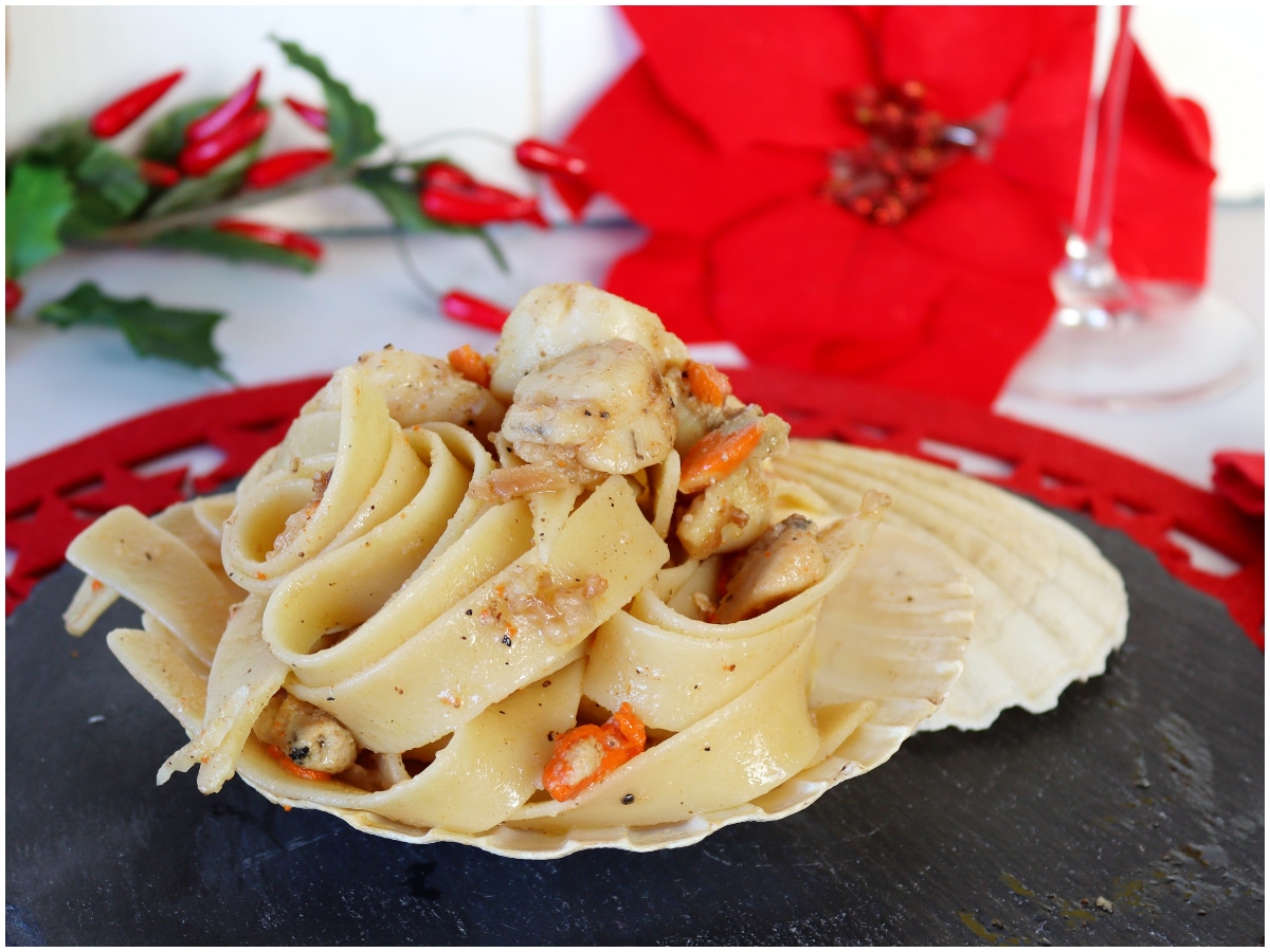 Pasta con capesante