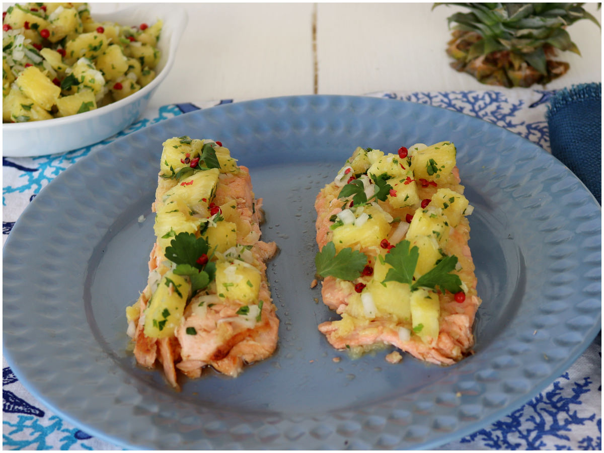 Salmone all'ananas