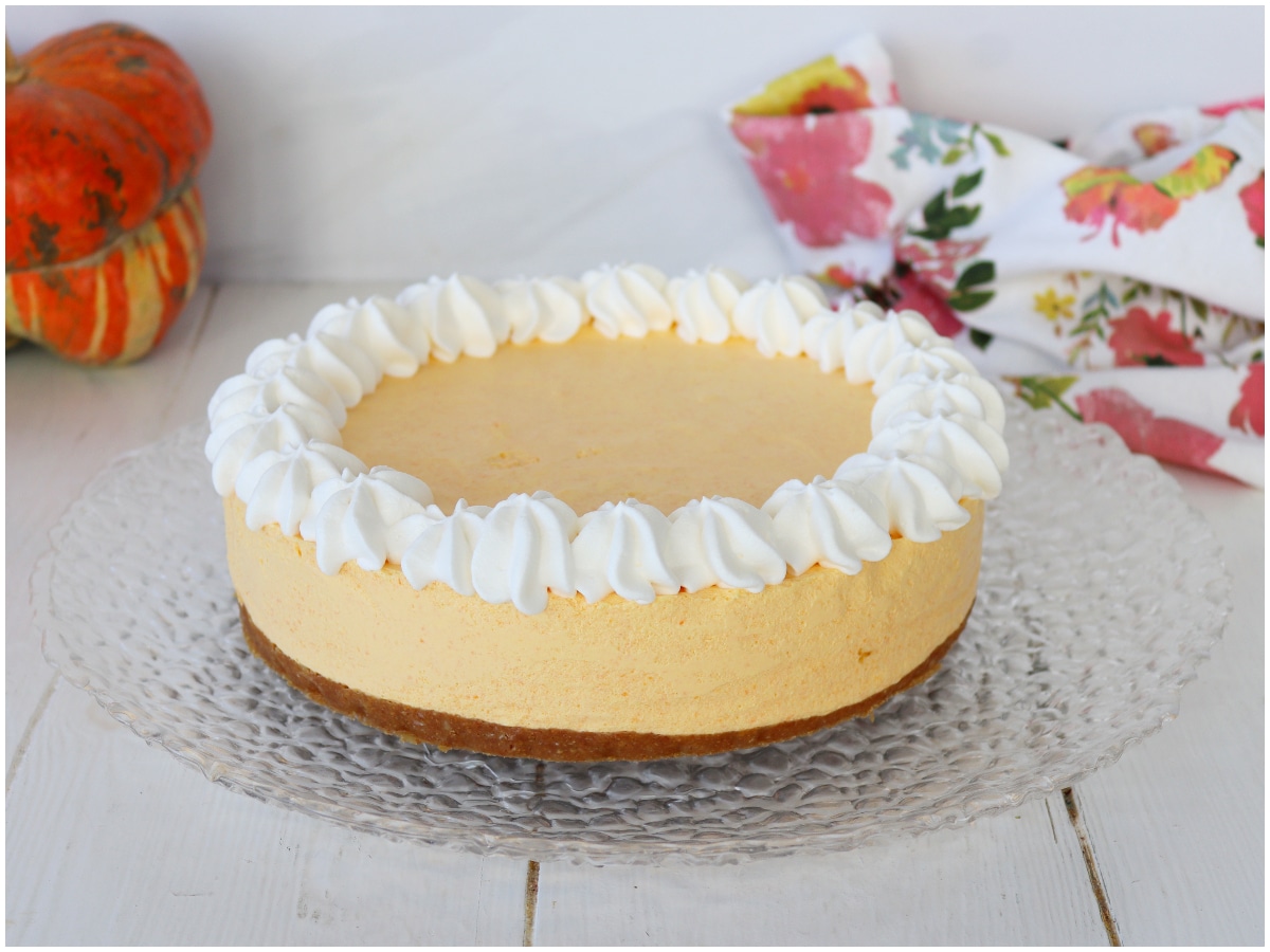 Cheesecake alla zucca senza cottura