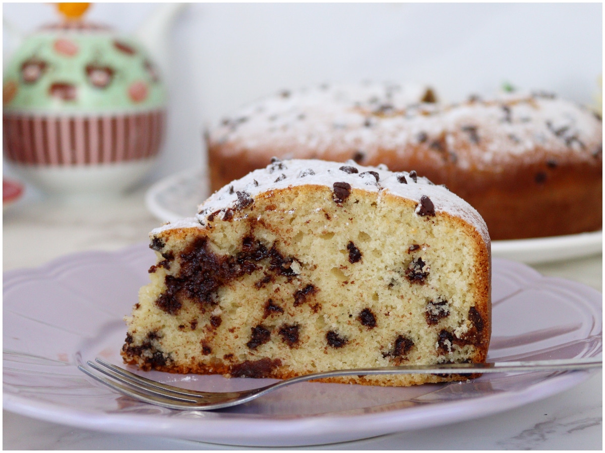 Torta con gocce di cioccolato