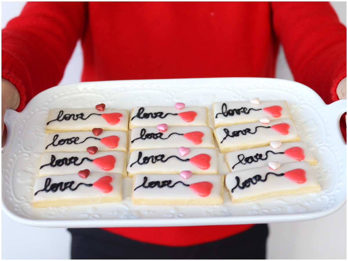 Biscotti messaggio d'amore