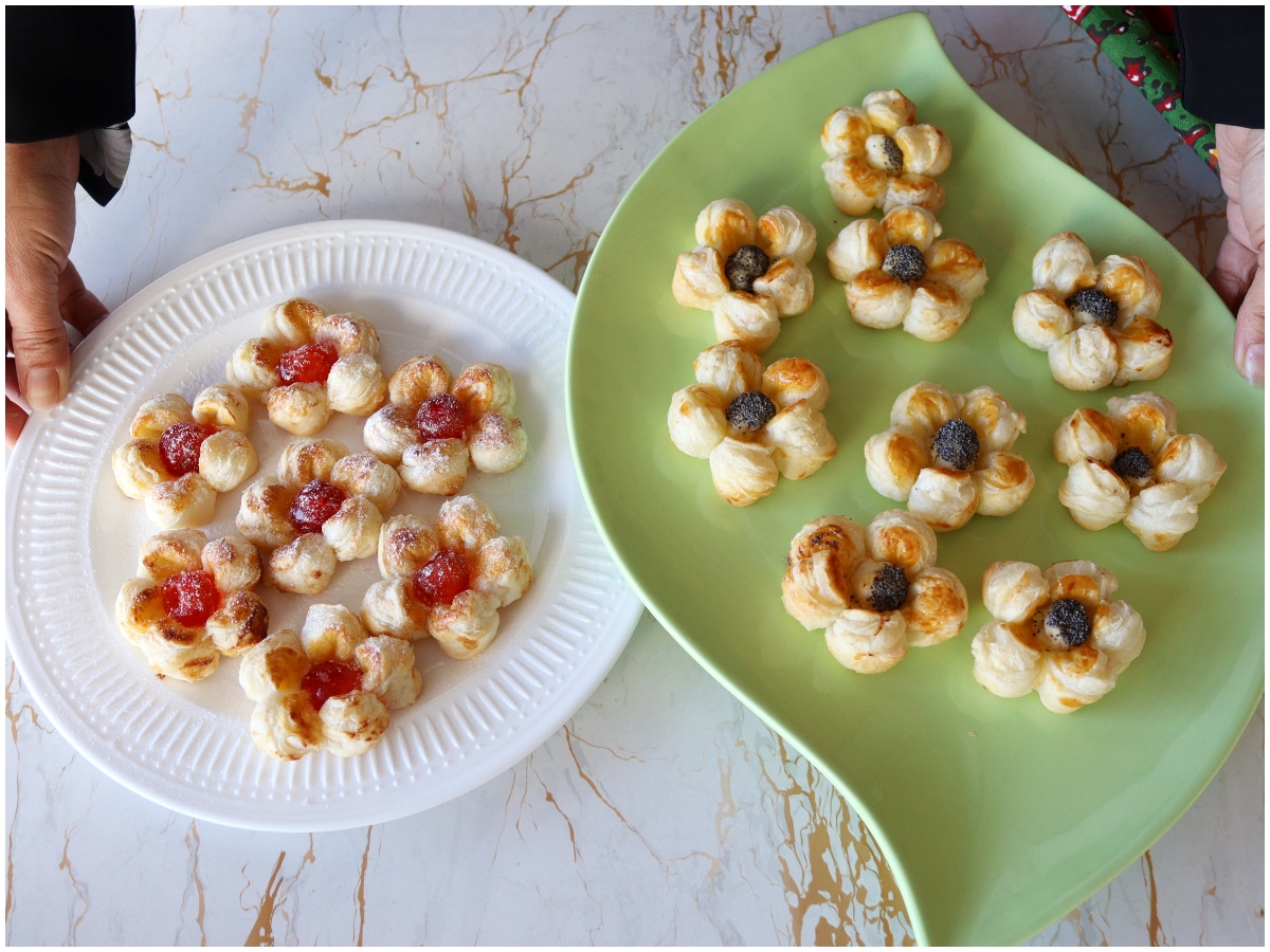 Fiori di pasta sfoglia