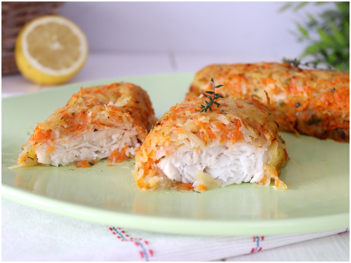Filetti di pesce in crosta di patate