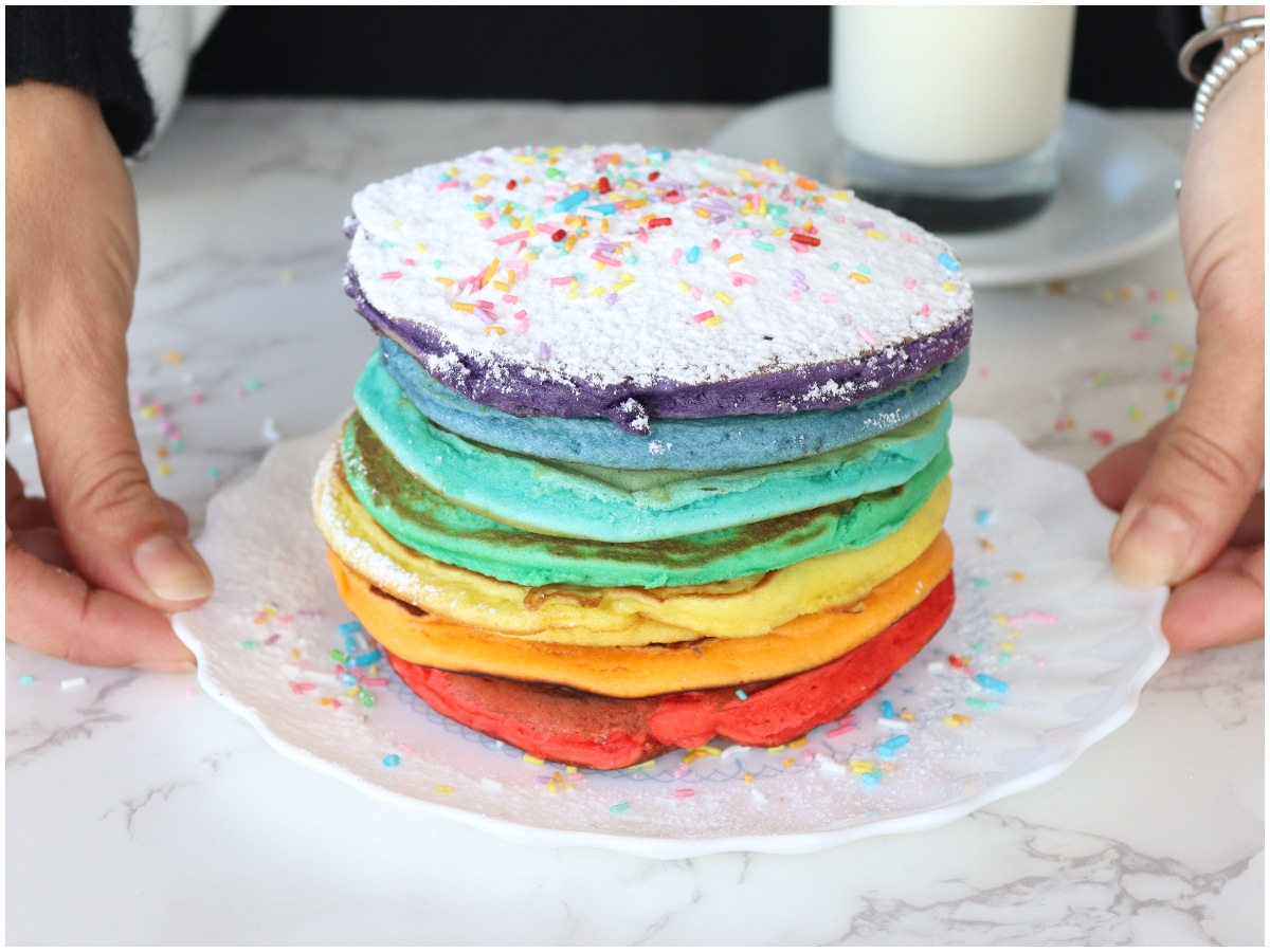 Rainbow pancakes