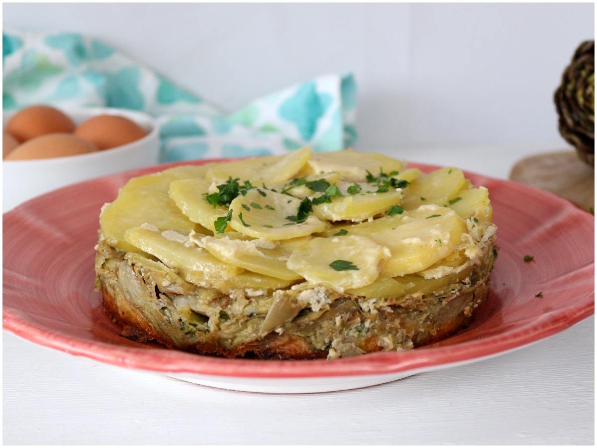 Tortino di patate e carciofi
