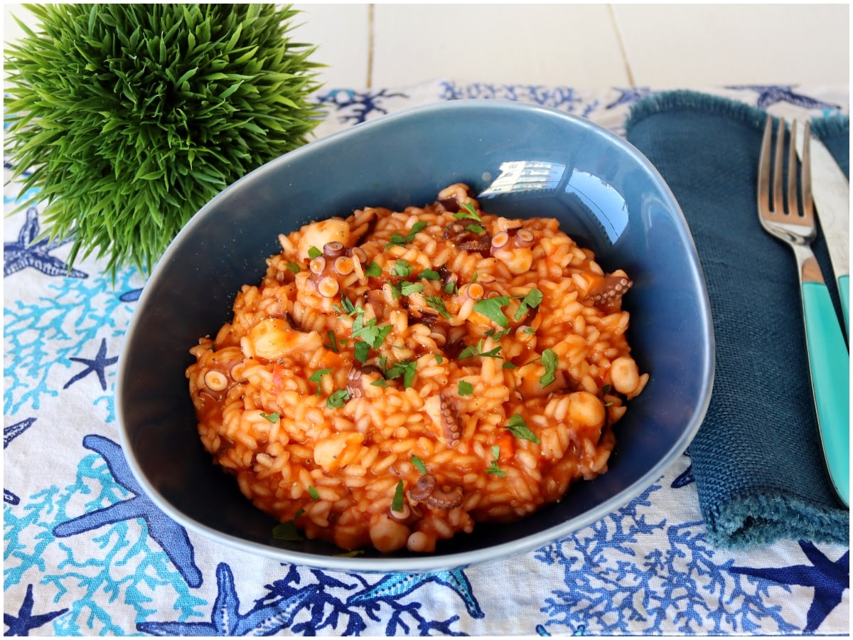 Risotto con il polpo
