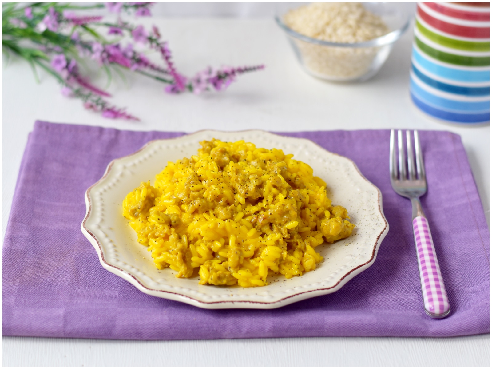 Risotto salsiccia e zafferano
