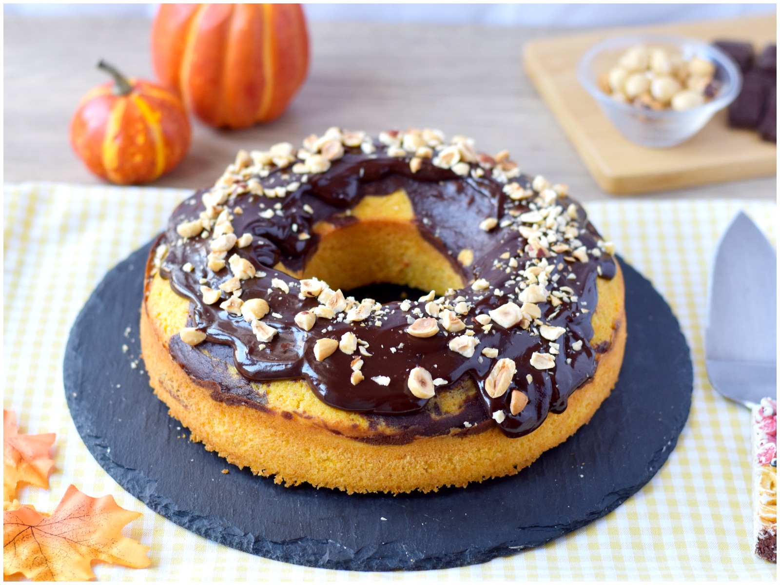 Ciambella alla zucca marmorizzata