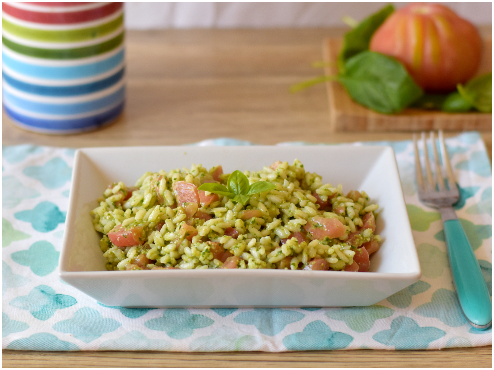 Insalata di riso al basilico
